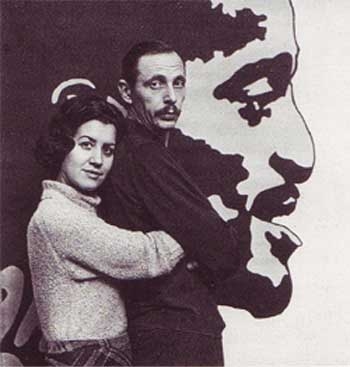 Autoportrait avec Ninette, vers 1969